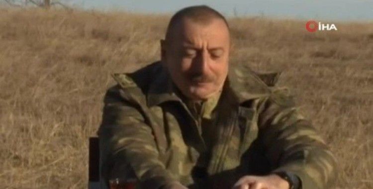 Azerbaycan Cumhurbaşkanı Aliyev’in Karabağ Savaşı sonrası Cıdır Ovası’nda zafer çayı