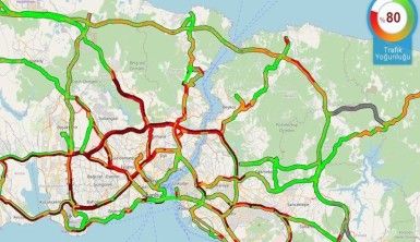 İstanbul'da kar trafiği, yoğunluk yüzde 80'e ulaştı