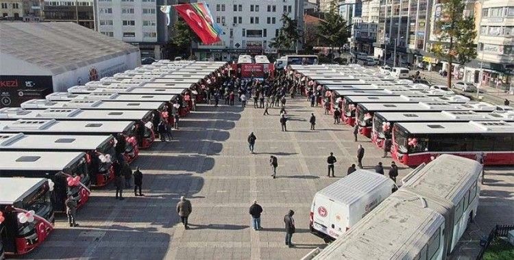 Samsun'da şehir içi ulaşım için alınan 33 otobüs sefere başladı