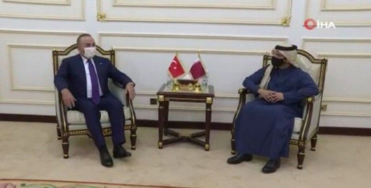 Bakan Çavuşoğlu, Katarlı mevkidaşı Abdurrahman Al Thani ile görüştü