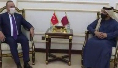 Bakan Çavuşoğlu, Katarlı mevkidaşı Abdurrahman Al Thani ile görüştü