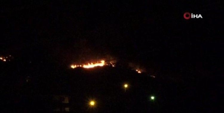 Trabzon’un Of ilçesinde örtü yangını