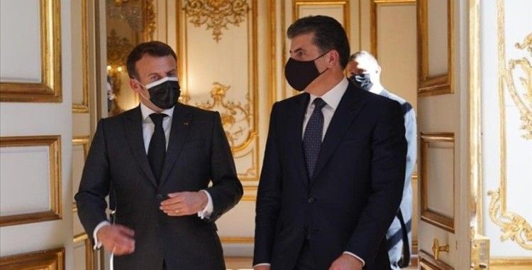 Fransa Cumhurbaşkanı Macron ve IKBY Başkanı Barzani Paris'te bir araya geldi