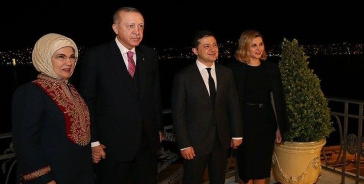 Erdoğan ailesi, Ukrayna Devlet Başkanı Zelenskiy ve eşiyle akşam yemeğinde bir araya geldi