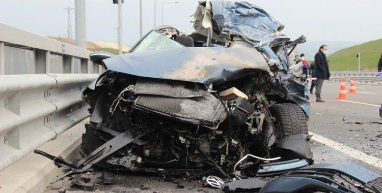 Kuzey Marmara Otoyolu’nda ölümle sonuçlanan feci kaza