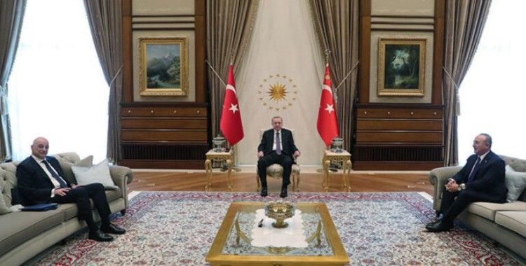 Cumhurbaşkanı Erdoğan, Yunanistan Dışişleri Bakanı Dendias'ı kabul etti