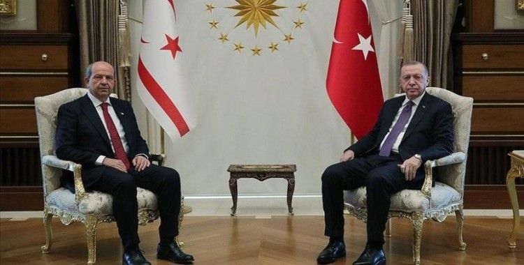 Cumhurbaşkanı Erdoğan, KKTC Cumhurbaşkanı Tatar ile bir araya geldi