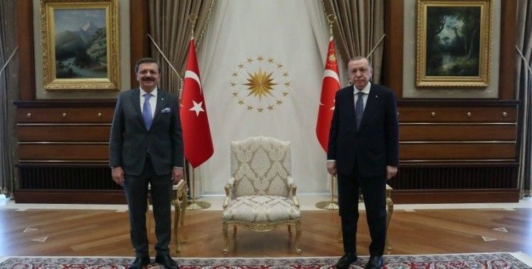 Cumhurbaşkanı Erdoğan, TOBB Başkanı Rifat Hisarcıkloğlu’nu kabul etti