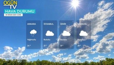 Yarın kara ve denizlerimizde hava nasıl olacak? 30 Nisan 2021 Cuma