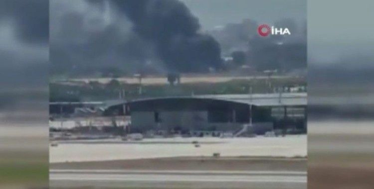İsrail'de Ben Gurion Uluslararası Havaalanı yakınlarında yangın