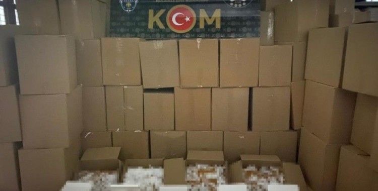 Adana'da 5 milyon 550 bin kaçak makaron ele geçirildi