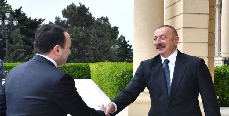 Gürcistan Başbakanı Garibaşvili, Aliyev tarafından kabul edildi