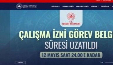 Çalışma izni görev belgesi formunun geçerlilik süresi uzatıldı