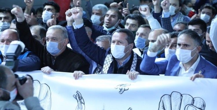 İsrail’in Mescid-i Aksa’ya yönelik saldırıları Ankara’da protesto edildi
