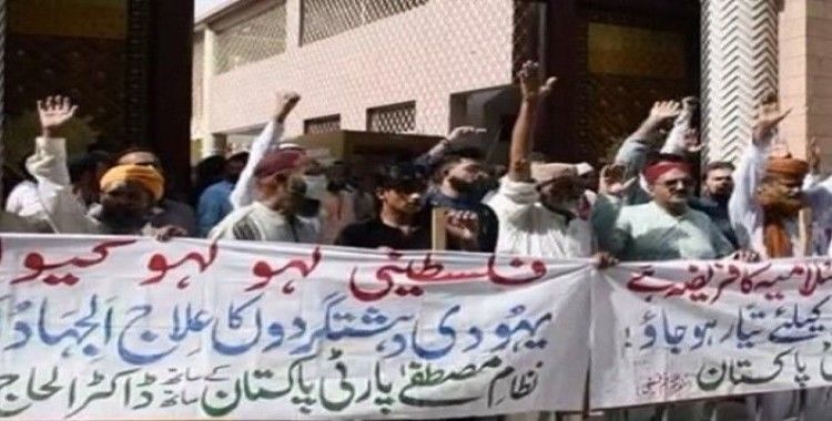 Pakistan’da Filistin’e destek gösterisi düzenlendi