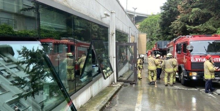 Ortaköy’de ofiste yangın paniği