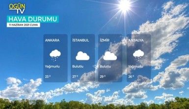 Yarın kara ve denizlerimizde hava nasıl olacak? 11 Haziran 2021 Cuma