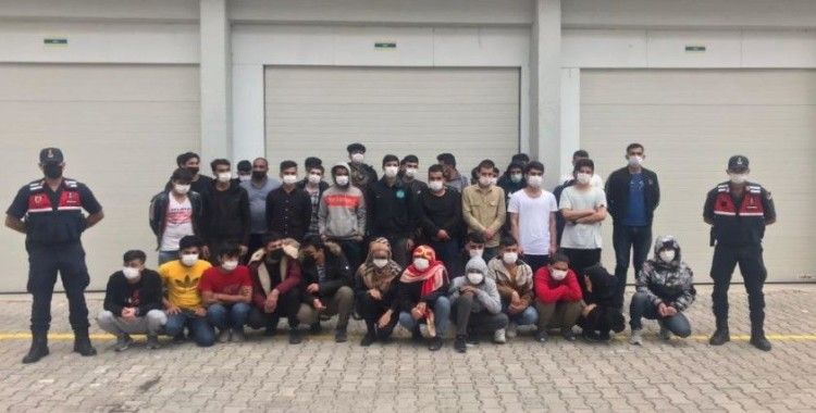 Antalya'da ormanlık 73 düzensiz göçmen yakalandı