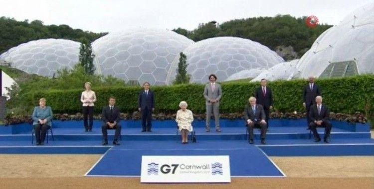 Kraliçe II. Elizabeth, Eden Projesi'ndeki resepsiyonda G7 liderlerini ağırlıyor