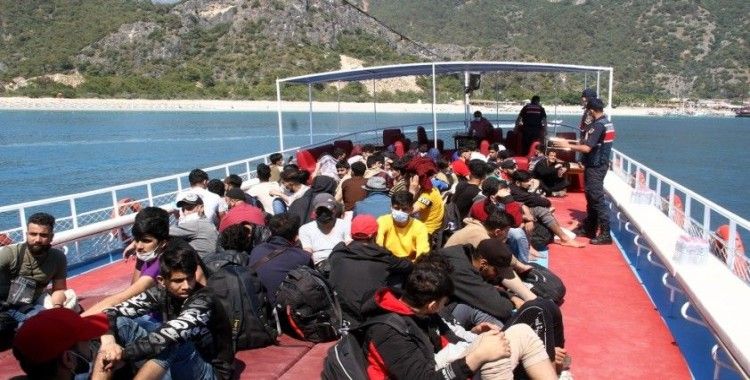 Fethiye'de 97 kaçak göçmen yakalandı