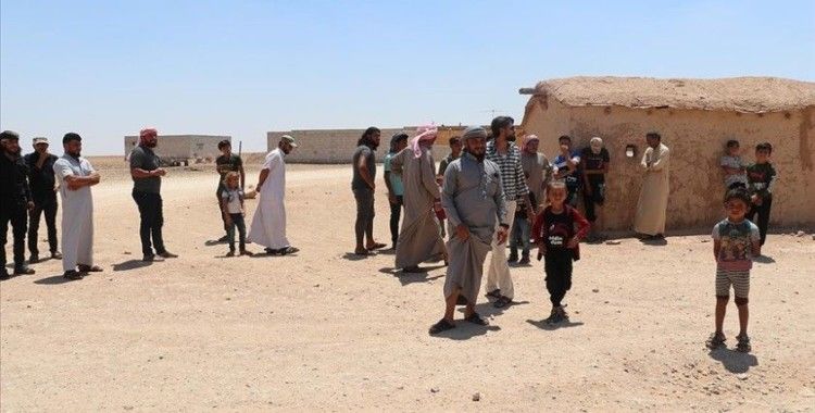 Tel Abyad halkı, terör örgütü YPG/PKK'nın sivil yerleşimleri hedef almasını protesto etti