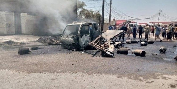 Irak'ta tüp taşıyan araçta patlama