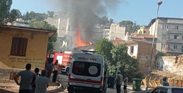 Aydın’da helyum gazı ile dolum yapılan bir evde yangın çıktı