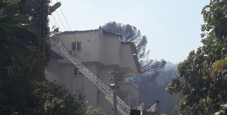 Marmaris'teki yangında iki ev zarar gördü