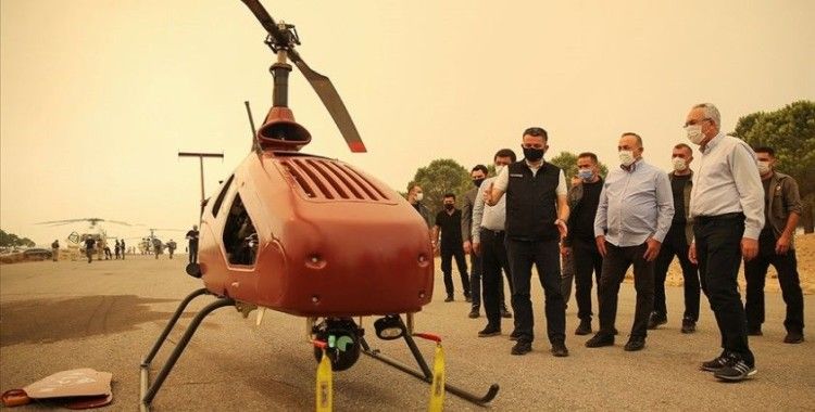 İnsansız helikopter, Manavgat yangınlarıyla mücadelede kullanıldı