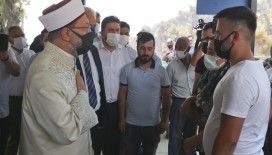 Diyanet İşleri Başkanı Erbaş'tan orman yangınında hayatını kaybeden çiftin yakınlarına taziye ziyareti