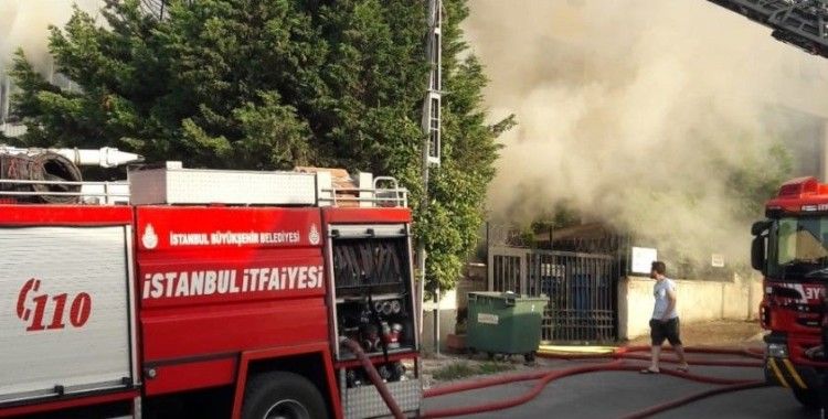 Ataşehir’de mobilya fabrikasında korkutan yangın