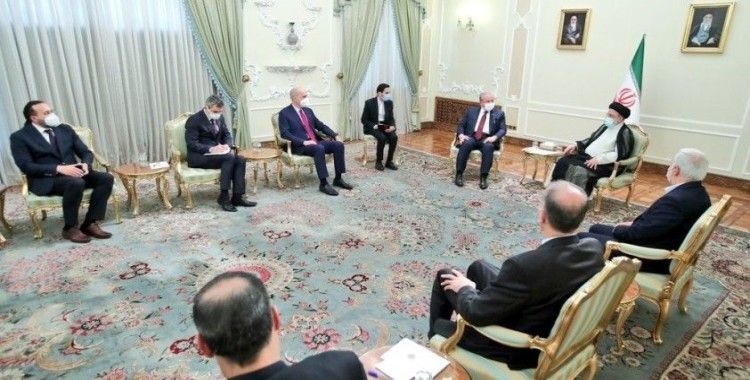 TBMM Başkanı Şentop, İran Cumhurbaşkanı Reisi ile görüştü