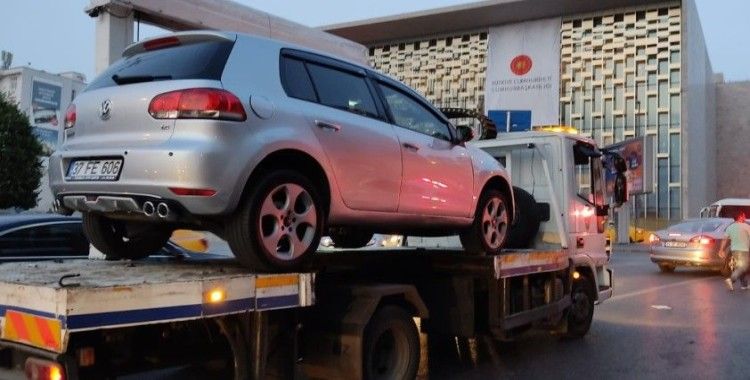 Taksim’de ehliyetine el konulduğu halde trafikte olan sürücüye ceza