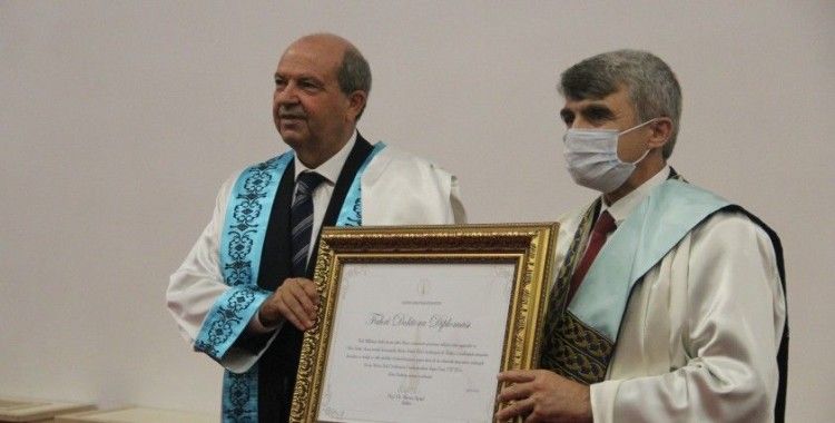 KKTC Cumhurbaşkanı Ersin Tatar'a 'Fahri doktora' unvanı