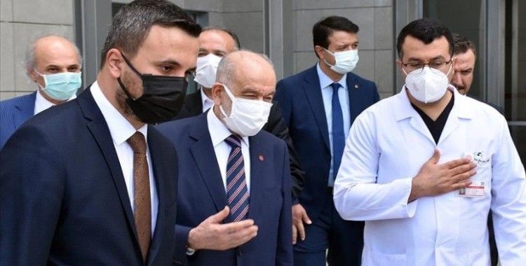 Saadet Partisi Genel Başkanı Karamollaoğlu, YİK Başkanı Asiltürk'ü hastanede ziyaret etti