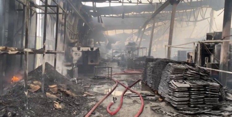 Şile’de yanan fabrikada oluşan tahribat gözler önüne serildi