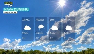 Yarın kara ve denizlerimizde hava nasıl olacak? 28 Eylül 2021 Salı