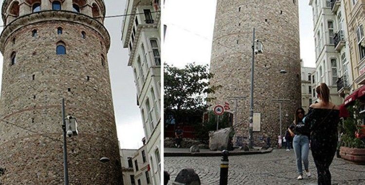 Galata Kulesi'nin önündeki direk kaldırılıyor: 'Fotoğrafta çıkması görüntüyü estetik açıdan bozuyor'