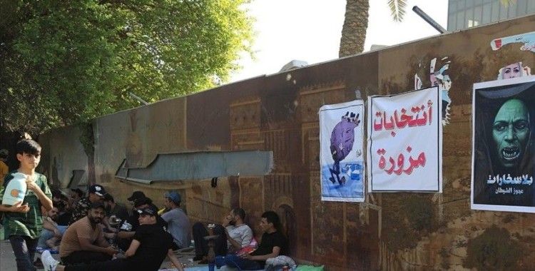 Bağdat'ta, seçimi kaybeden Şii parti ve milis grup destekçilerinin oturma eylemi sürüyor