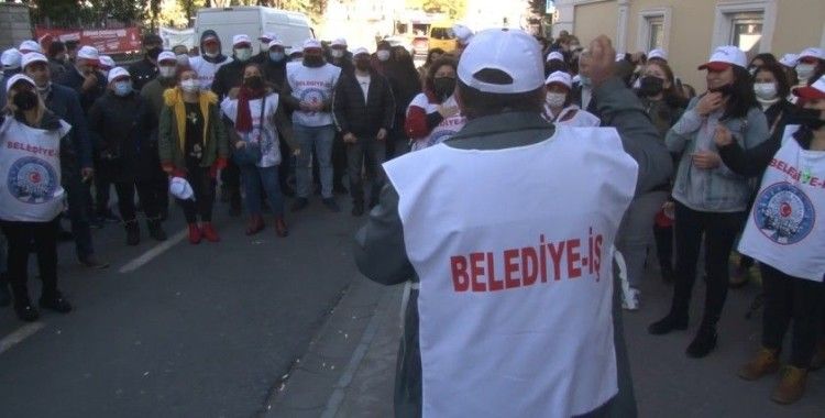 Üç yıldır zam alamayan Bakırköy Belediyesi işçileri greve başladı