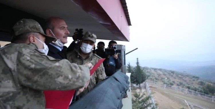 İçişleri Bakanı Soylu, İdlib sınırındaki hudut karakolunu ziyaret etti