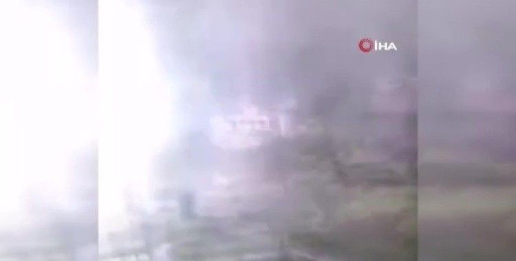 Başakşehir’de elektrik trafosunda yaşanan patlama kamerada