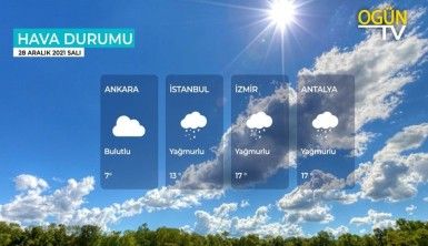 Yarın kara ve denizlerimizde hava nasıl olacak? 28 Aralık 2021 Salı