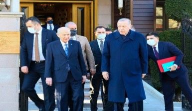 Cumhurbaşkanı Erdoğan ile MHP lideri Bahçeli'nin görüşmesi sona erdi