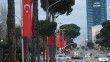 Arnavutluk sokakları Cumhurbaşkanı Erdoğan için Türk bayraklarıyla donatıldı