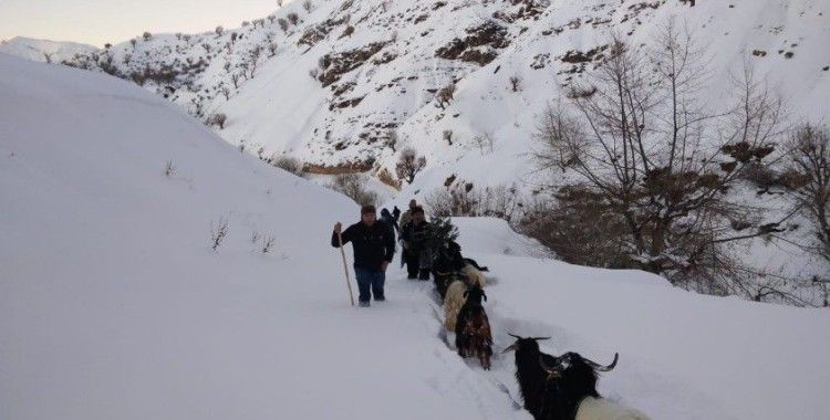 Asker ve köy koruyucuları 3 gündür seferber olduğu keçileri bulup sahibine teslim etti