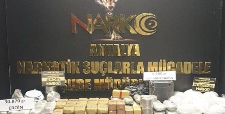 Antalya’da 30 kilogram eroin ele geçirildi