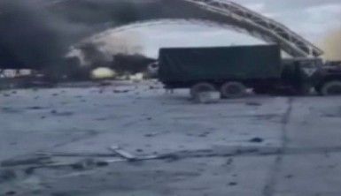Rusya'nın vurduğu Gostomel Havaalanının görüntüleri ortaya çıktı