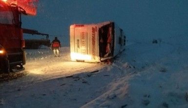 Sivas'ta otobüs kazası 36 yaralı