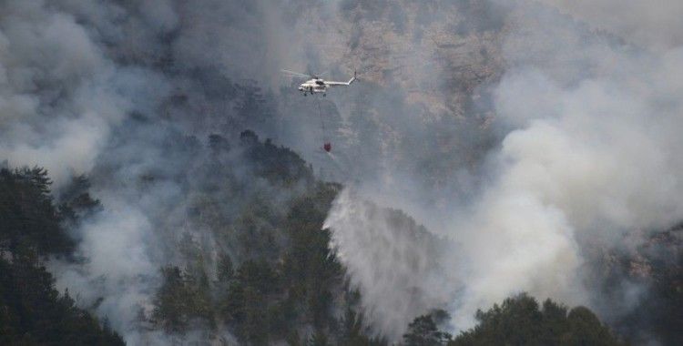 Alanya’daki orman yangını kısmen kontrol altına alındı